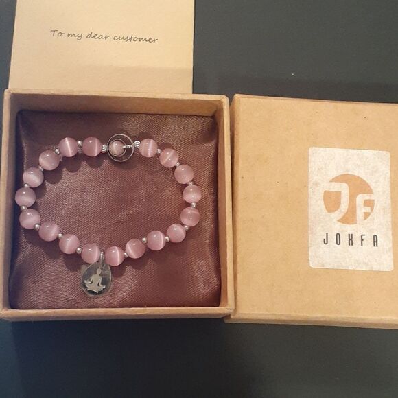 New JOXFA Healing Bracelet Rose Quartz  Crystal New With Everything Included. - Picture 2 of 4